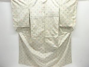 未使用品　幾何学模様織り出し十日町紬着物